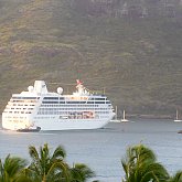 Incoming cruise ship